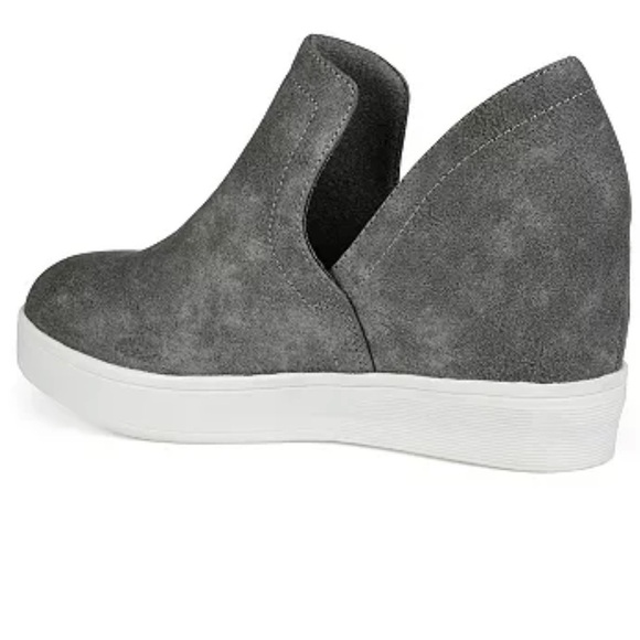 Journee Collection Cardi Wedge Sneaker in Gray Size 10 - Picture 1 of 8